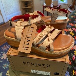 Bed Stu Necessary NIB 8.5 Nectar Lux Leather 39 MSRP $197